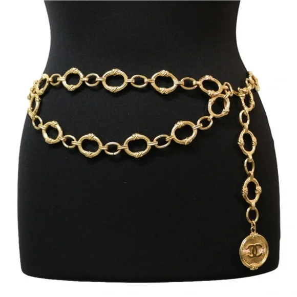 Chanel Gold Medallion Chain Statement Belt - Picture 7 of 7
